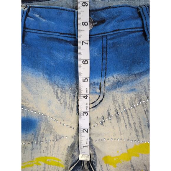 Navie Womens Splatter Studded Skinny Straight Leg Jeans 26 X 30 Stretch L - Picture 10 of 14